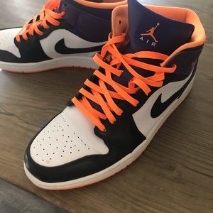 Air Jordan 1  Black/White/Purple/Orange Size 12